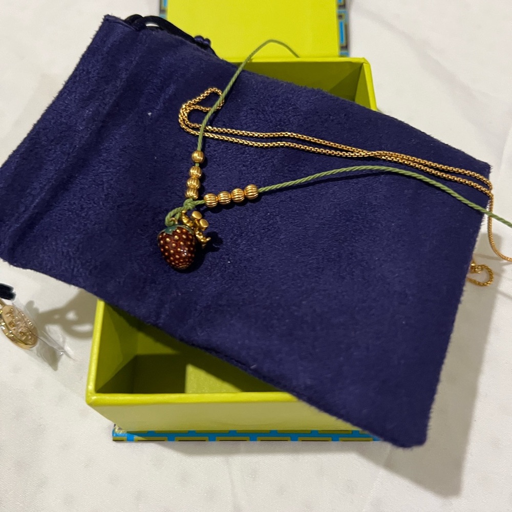 Tory Burch Raspberry Necklace